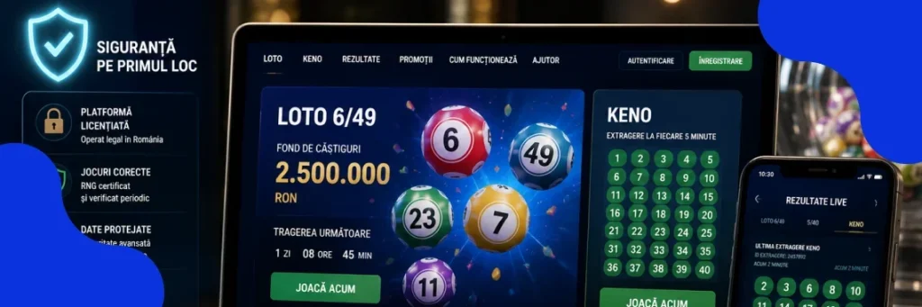 Care sunt cele mai sigure platforme licențiate pentru jocuri loto și Keno online?