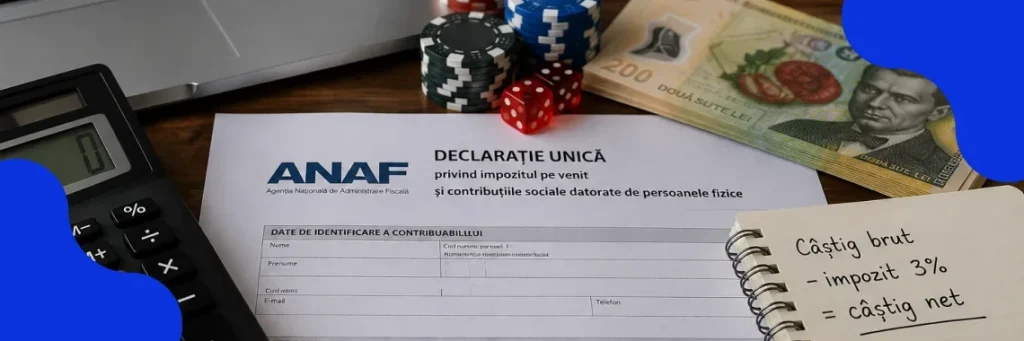 Cum se impozitează câștigurile retrase de la cazinouri online în România?